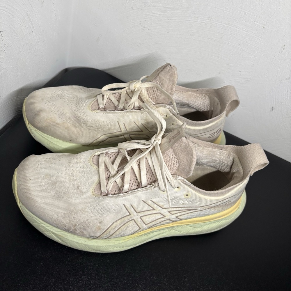 Asics Gel-Nimbus 25 Running Shoes Cream/Fawn Size 12 Athletic Sneakers Lace Up - Picture 10 of 12